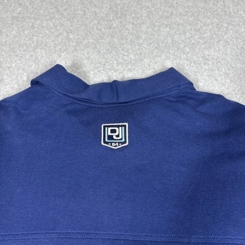 Vintage‎ Y2K Def Jam University Men's Check Polo Shirt Large Collared Blue